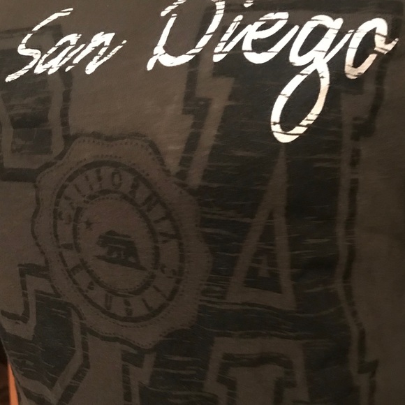 Long sleeved, hooded San Diego, CA t-shirt. - Picture 2 of 2